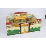 Golden Toys - A vintage wooden toy Wild West style fort marked Golden made in Sweden on the bottom.