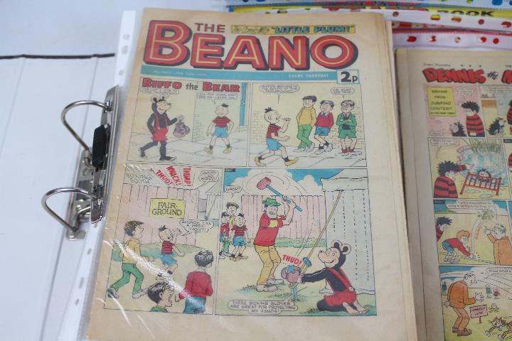 The Beano comics and annuals. An excess of 80 1970's comics in plastic wallets. - Image 2 of 3