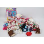 Build-a-Bear - A mixed lot of Build-a-Bear shoes and 6 x bears - Lot includes a pink-coloured 'I