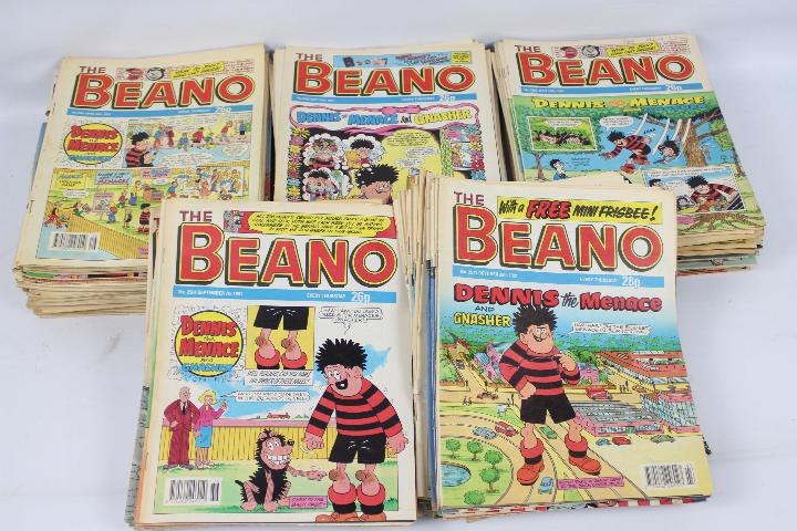 The Beano comics. An excess of 100 The Beano comics from 1991 to include No.2544, No. 2545 and No.