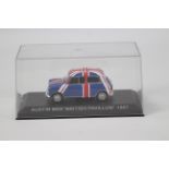 Ixo - a Boxed Austin Mini ' British Pavillon' 1967 edition in 1:43 scale.