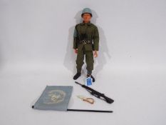 Pedigree, Tommy Gunn - A pedigree 'Tommy Gunn' UN Trooper action figure, The brown painted head,