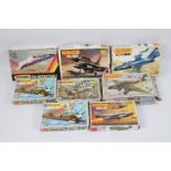 Matchbox - A collection of eight boxed vintage plastic 1:72 military aircraft model kits by