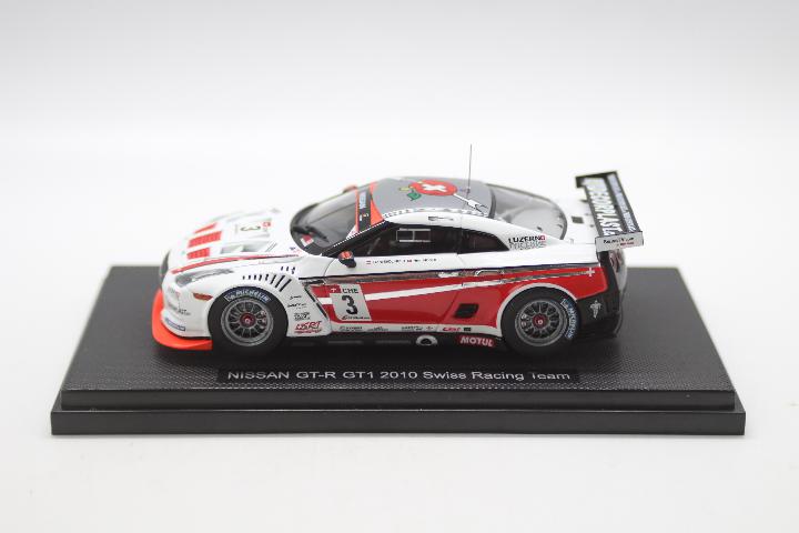 Ebbro Racing - A boxed 1:43 scale 2010 Nissan GT-R GT1 in Swiss Racing Team number 3 livery # 44355. - Image 2 of 5