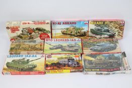 Esci, Airfix - Nine boxed military plastic model kits in 1:72 and 1:76 scales.