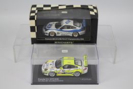 Minichamps - 2 x Porsche models in 1:43 scale,
