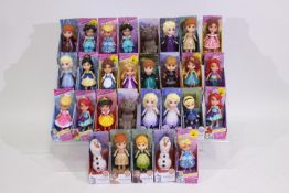 Jakks - 29 x boxed mini princess figures - Lot includes a 'Mini Elsa' Frozen 2 figure,