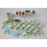 Britains - A collection of Britains Hospital furniture including 10 x beds,