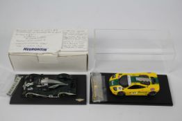 Renaissance - 2 x hand built resin 1:43 scale models, a McLaren F1 and a Bentley EXP Speed 8.