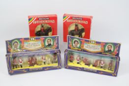 Britains - 4 x boxed figure sets, two Silver Jubilee sets # 7225 and two Queen on Horseback # 7232.