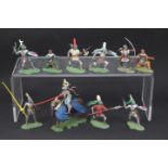 Britains Swoppet - Ten unboxed Britains Swoppet Knights.