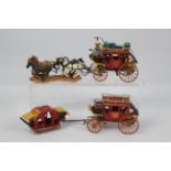 Britains - An unboxed Britains Overland Stage Coach with four horse team, driver (plus whip),