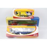 Joal - Cararama - 3 x truck models in 1:50 scale, a Volvo FH Curtainsider in R.F.