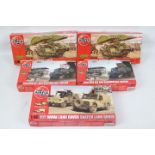 Airfix - Five 1:76 scale plastic military vehicle model kits.