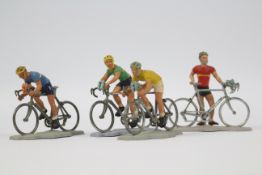 Britains, Herald - Four unboxed Britains Herald Racing Cyclists.