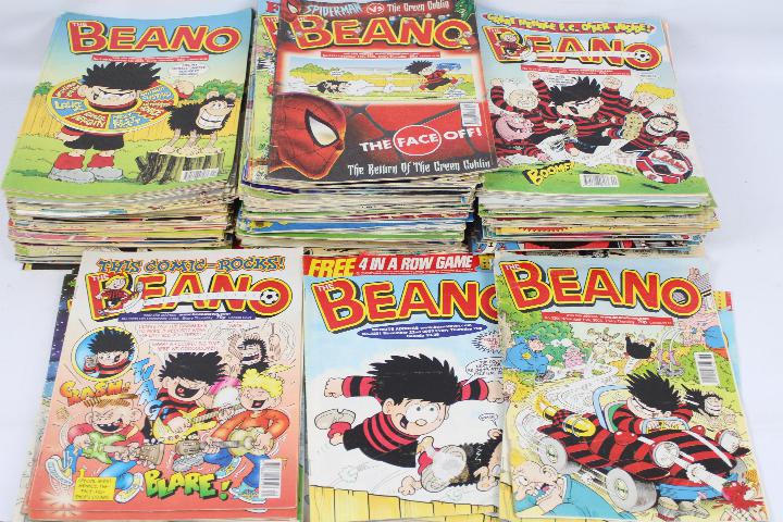 The Beano - Comics. An excess of 150 The Beano, paperback comics from 2002 to include: No.3132, No.