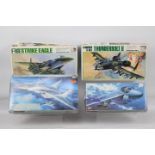 Hasegawa - A group of four plastic 1:72 scale military aircraft model kits by Hasegawa.