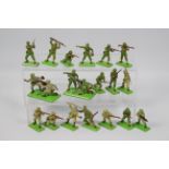 Britains Deetail - A collection of unboxed Britains Deetail American Infantry and Japanese infantry