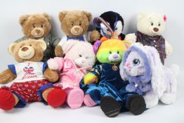 Build-a-Bear - 8 x Build-a-Bears - Lot includes a bear wearing a suit and shoes,