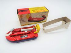 Dinky Toys - a SRN6 Hovercraft with gear driven propeller and radar scanner # 290, red body,