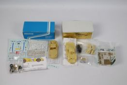 Provence Moulage - Renaissance - 2 x unmade Porsche resin model kits in 1:43 scale,
