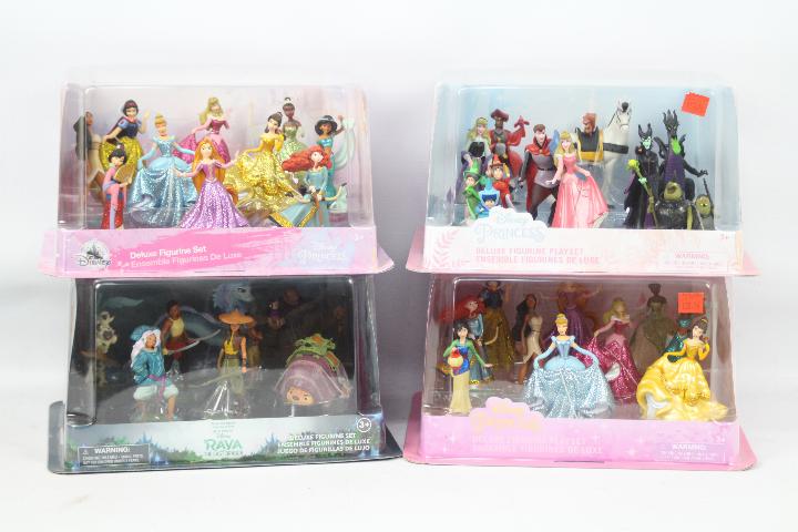 Disney - 4 x boxed Disney Princess and Raya and the Last Dragon Deluxe Figurine Playsets - Disney