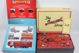 Corgi - two 1:50 scale boxed sets comprising 'The Story of Scammell' containing 6 diecast models