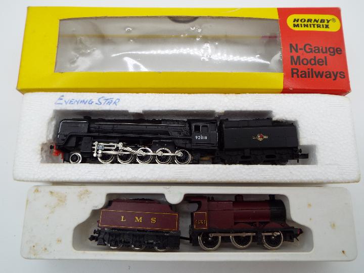 Hornby Minitrix - two N gauge locomotives comprising Hornby 2-10-0 Locomotive and tender,