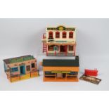 Britains - A trio of unboxed Wild West themed plastic buildings by Britains.