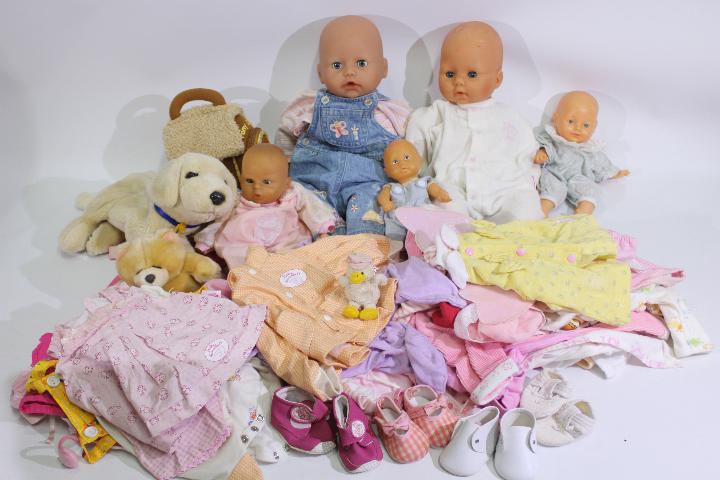 Zapf Collection - Baby Annabel - A group of dolls including 2 x Baby Annabel and three smaller