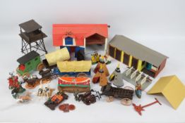 Britains, Timpo, Herald, Airfix - A mixed collection of unboxed plastic figures,