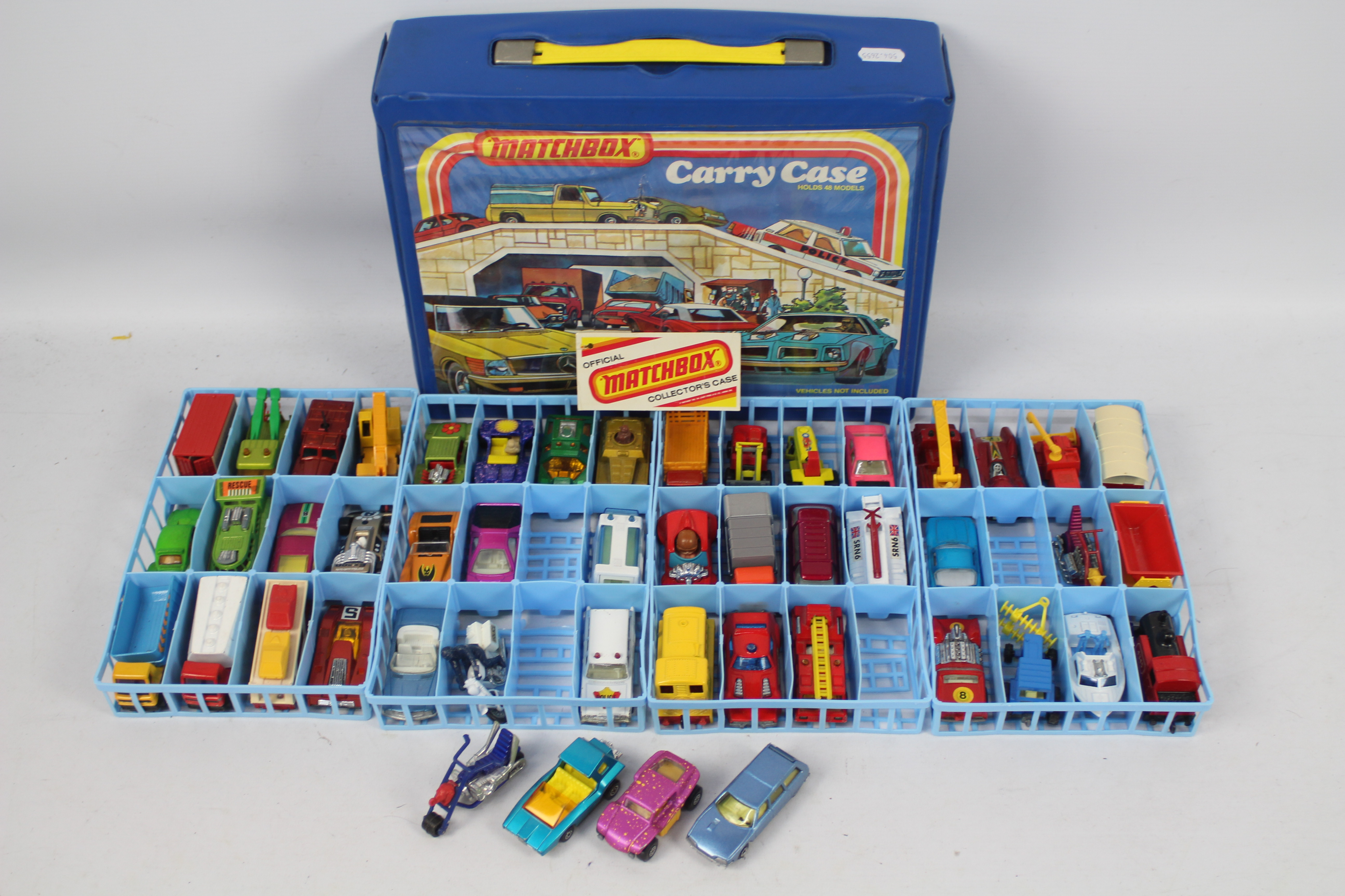 Matchbox - Superfast - A rare late 70s Superfast Carry Case with 4 x trays and 48 x vehicles.
