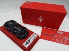 BBR Models - an extremely rare 1:43 scale model black Ferrari,