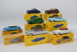 Atlas Dinky - 8 x boxed American cars, Packard Eight Sedan in brown # 39A,