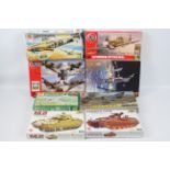 Heller - Kitech - Airfix - 8 x boxed model kits including Mir Space Station in 1:125 scale # 80442,