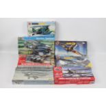Airfix - Heller - Revell - 7 x boxed aircraft model kits mostly in 1:72 scale including BEA Sea