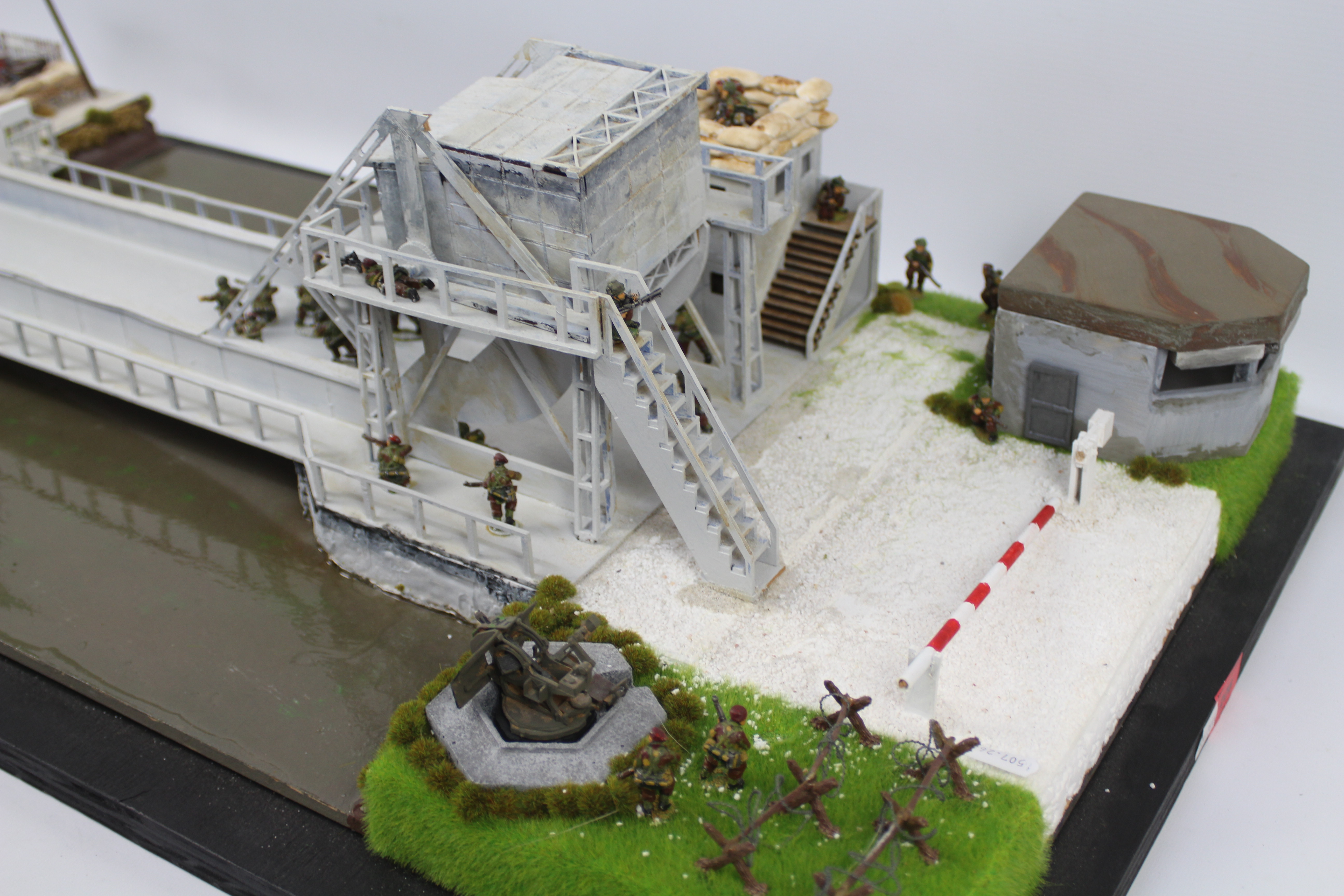 War Diorama - A war diorama set on a German river with a draw bridge. - Image 10 of 10