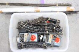 Hornby - Peco - A quantity of OO gauge and N gauge track sections and 9 x power controllers showing