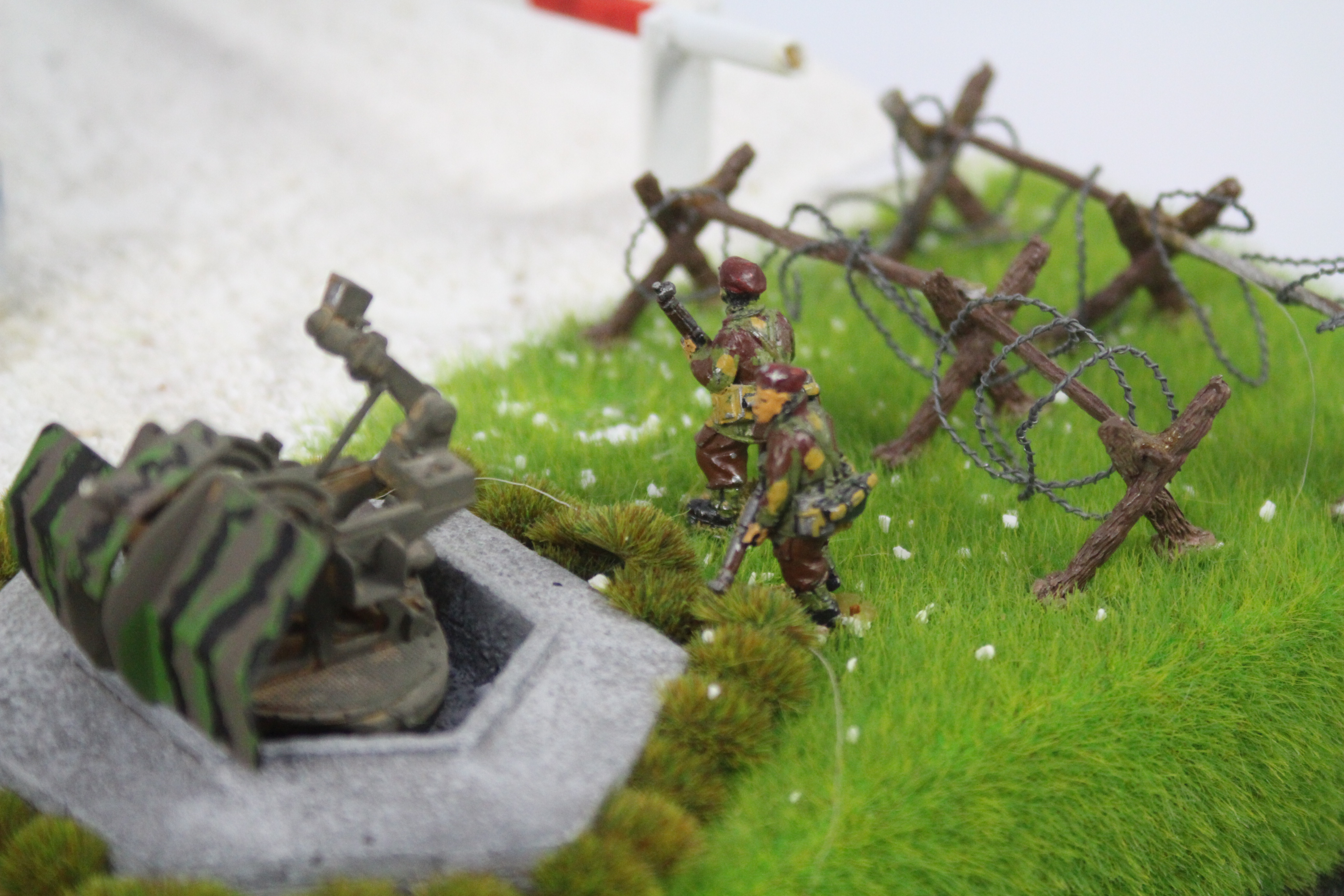 War Diorama - A war diorama set on a German river with a draw bridge. - Image 5 of 10