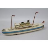 Arnold Vintage clockwork Ocean Liner - Unboxed Arnold two funnel Ocean Liner with clockwork