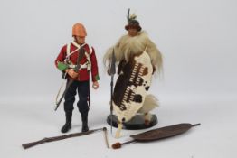 Hasbro - Two unboxed Hasbro 12" 'Rorkes Drift' action figures.