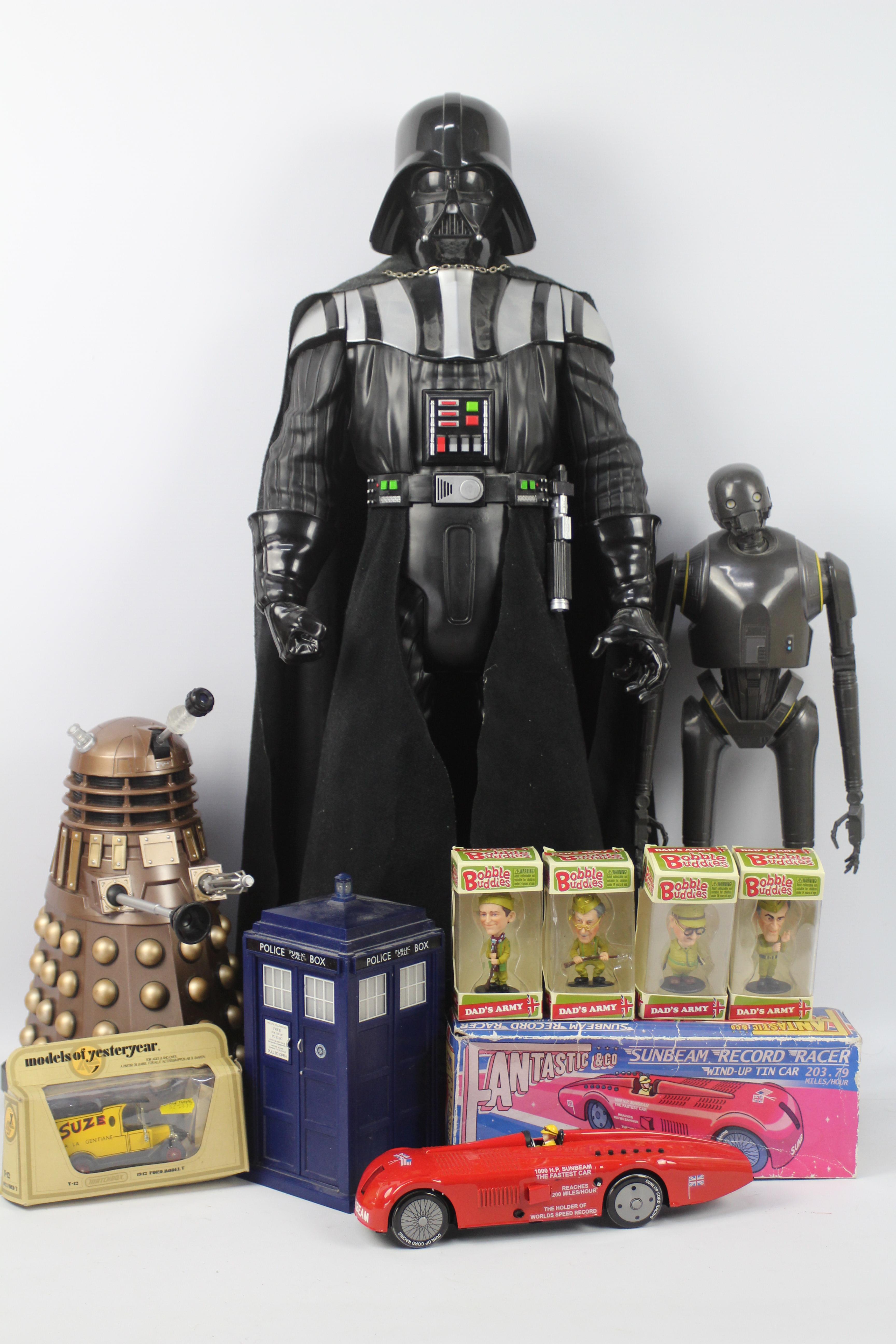 Star Wars - Dr. Who - Dad's Army. Darth Vader 31" tall with cloak and saber. Dr.
