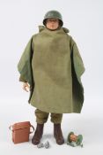 Palitoy, Action Man - A Palitoy dark brown painted hard head Action Man in Command Post outfit.