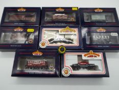 Bachmann Branch-Line Rolling Stock - 8 x OO gauge model brake vans and other plank wagons,