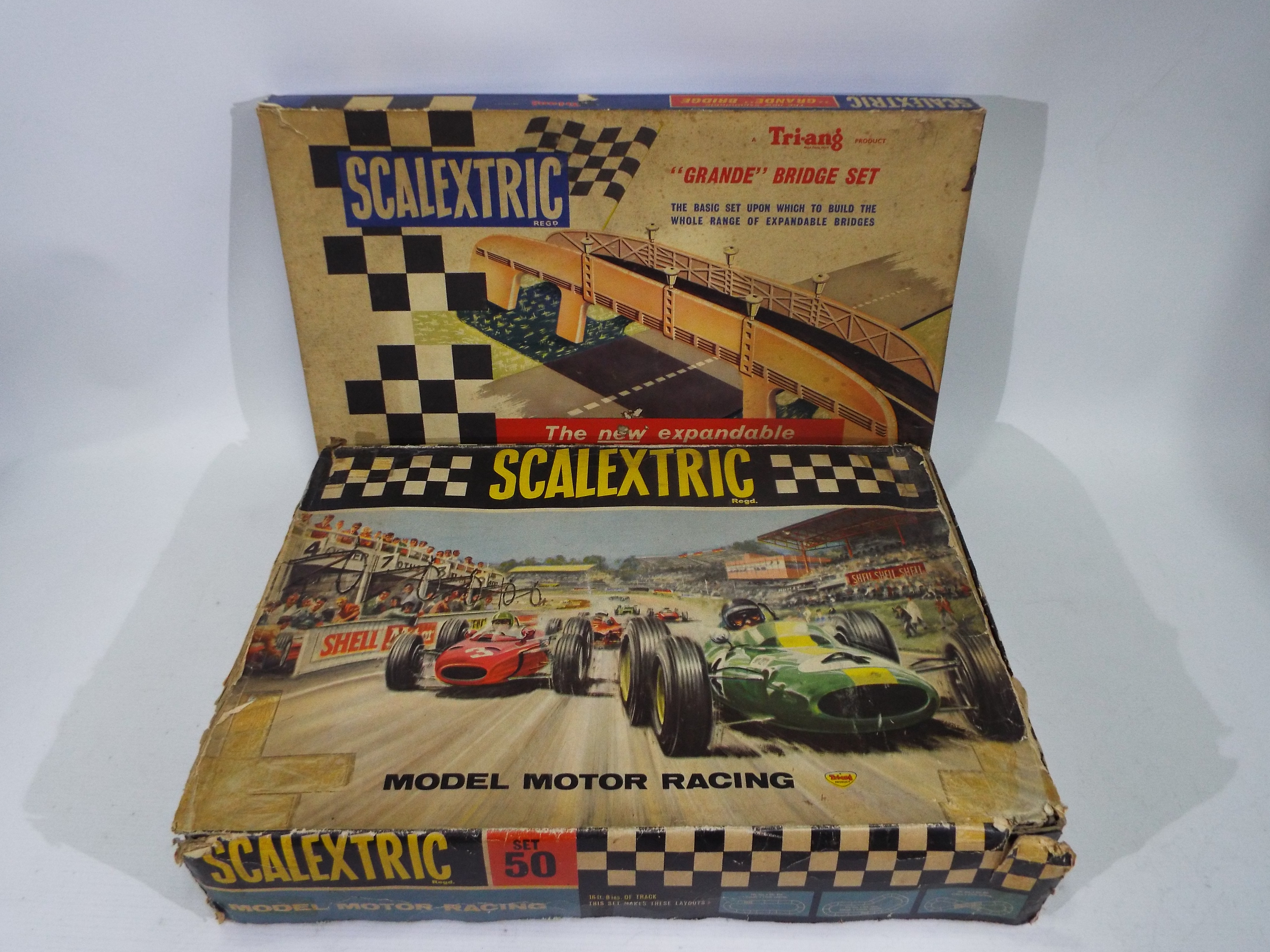 Scalextric - A vintage boxed Scalextric set and boxed Scalextric accessory.