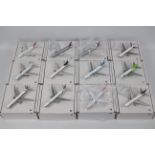 Gemini Jets and similar - A collection of 12 re-boxed diecast 1:400 scale model aircraft in various