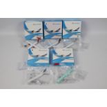 W Aircraft Models - A collection of 5 boxed diecast 1:400 scale model aircraft in various carrier