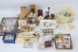 Torbay - Dijon - In excess of 20 miniature dolls house furniture to include: Pottery, Shells,