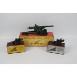 Britains - 3 x boxed Britains Gun's, a 155 MM # 2064 and 2 x Royal Artillery 4.