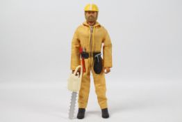 Palitoy, Action Man - A Palitoy blonde flock hair and bearded Action Man figure.